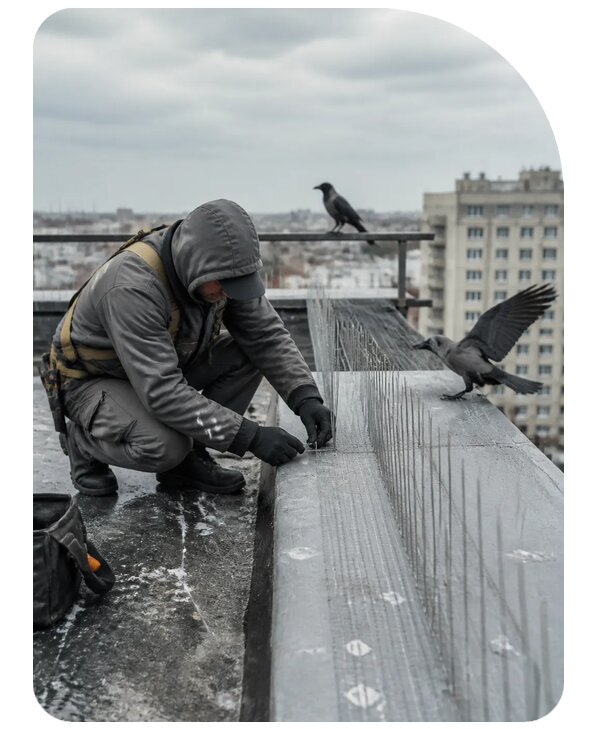 Защита от ворон под ключ в Белой Калитве по цене от 5186 р. | Сенат-Бкл